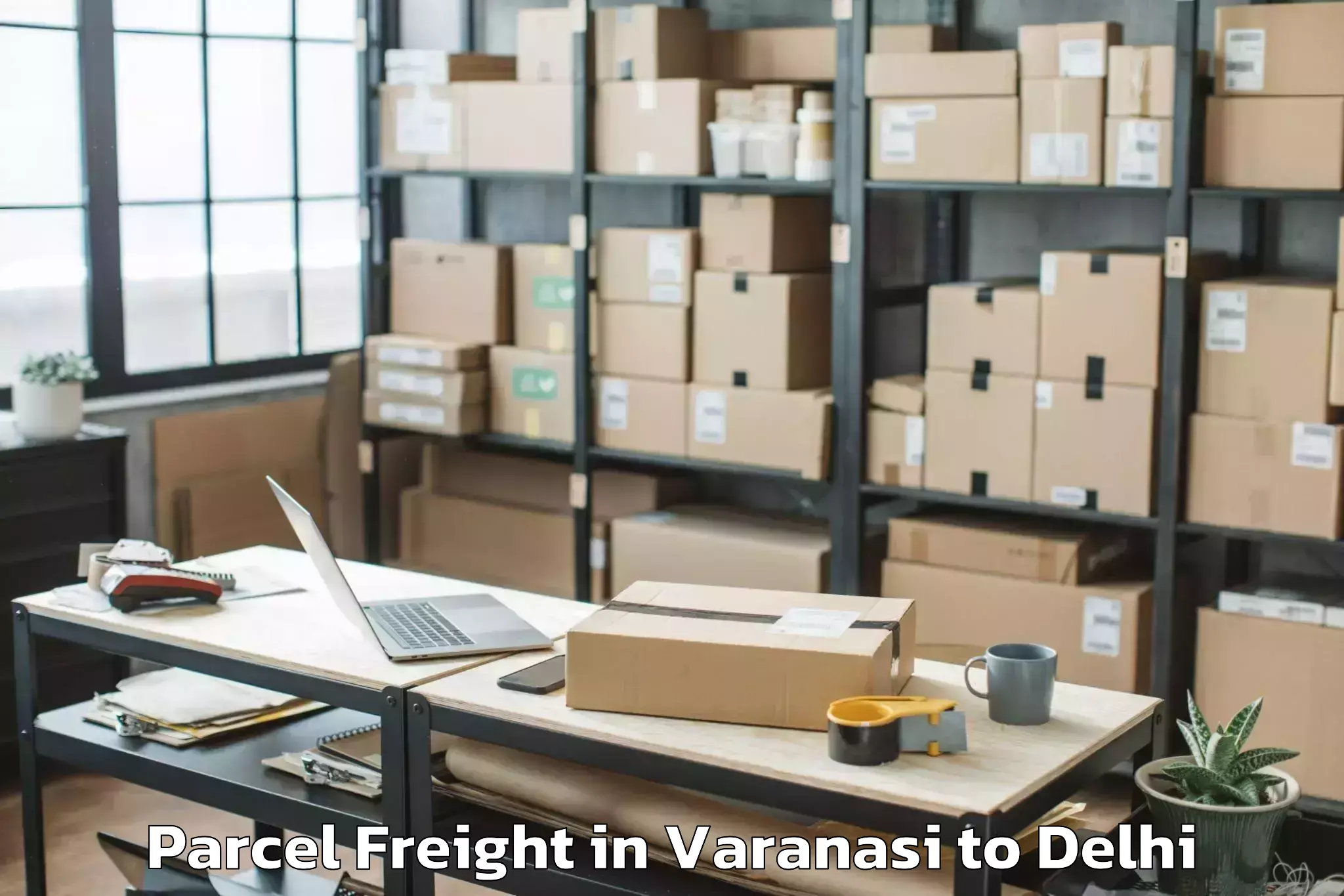 Affordable Varanasi to Defence Colony Parcel Freight